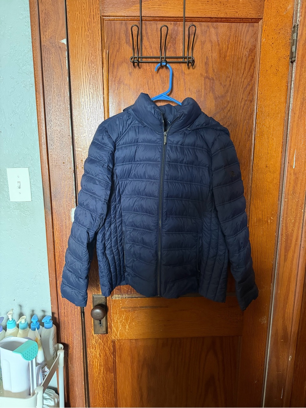 Michael Kors Navy Quilted Lightweight Puffer Jacket
